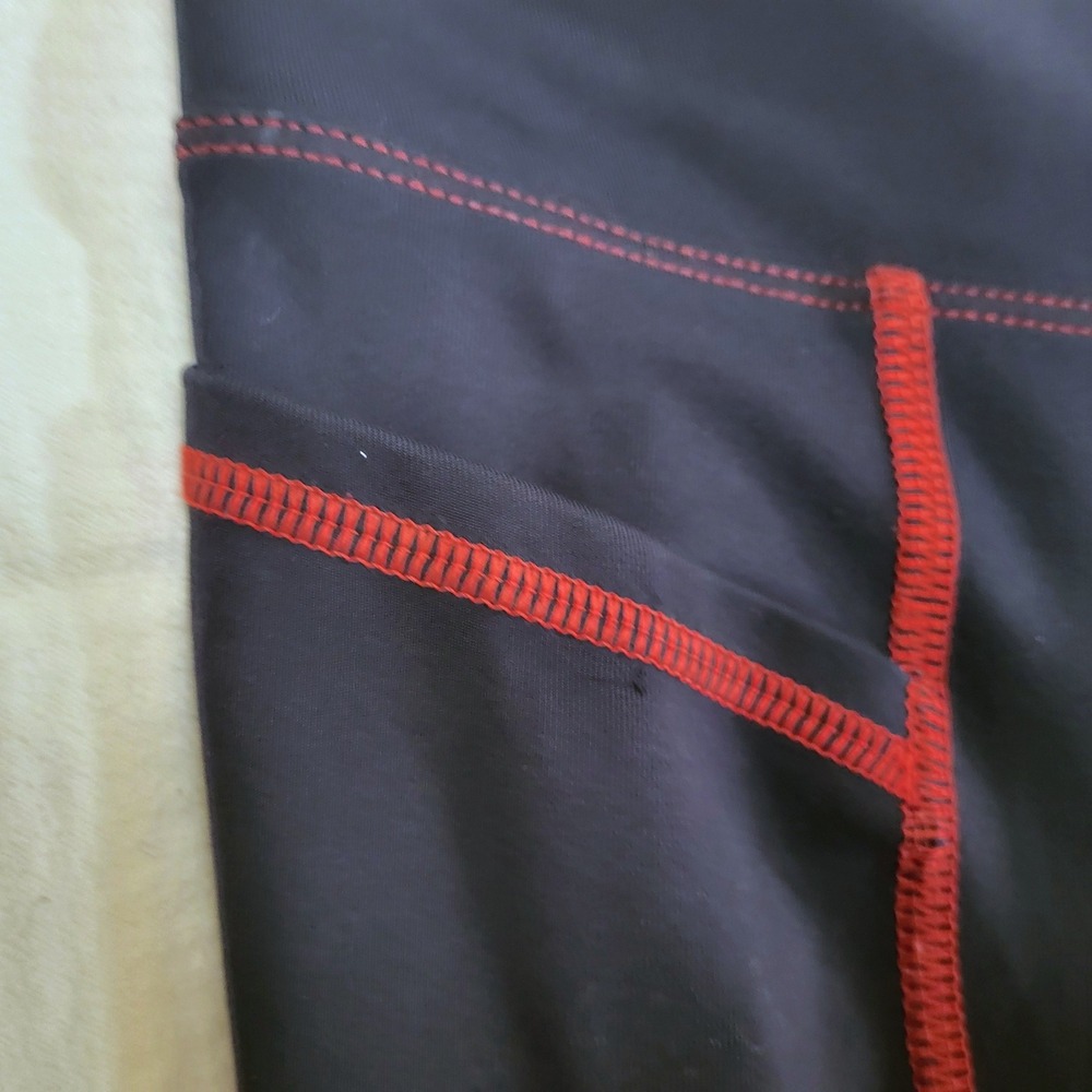 Ariat Tek Team Navy Red Full Seat Silicone Grip Equestrian Riding Pants Tights M - Picture 7 of 12
